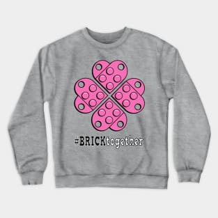 Brick Together Flower Power - Pink Crewneck Sweatshirt